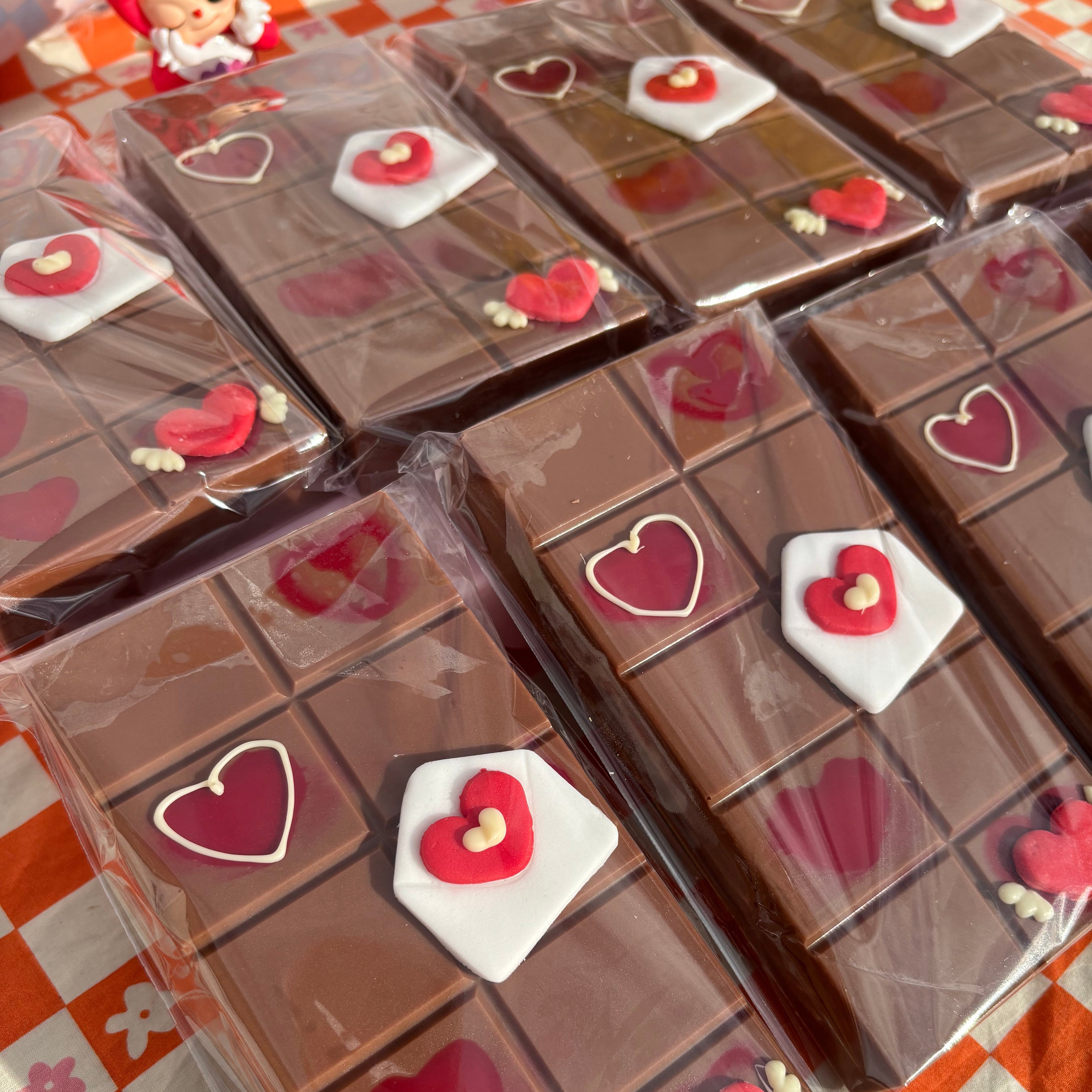 Tablette Saint Valentin cœur fondant