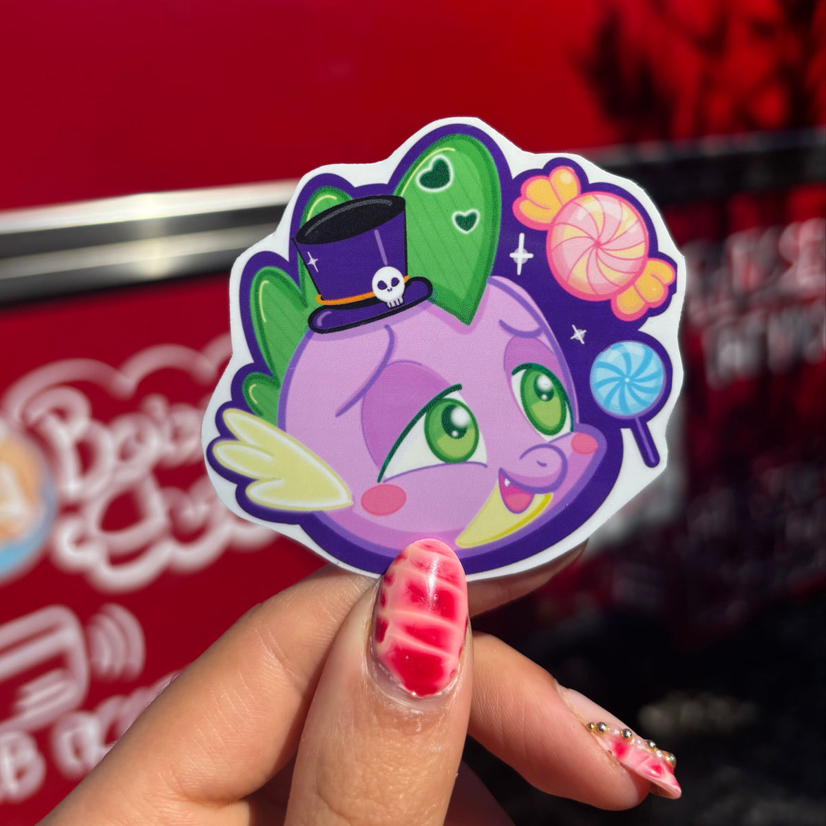 Lot de 3 stickers fait main